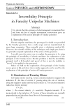 Invertibility Principle in Faraday Unipolar Machines