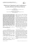 Prediction of Operating Loads Contribution to Assembly Relation and Product Behavior