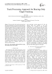 Track Processing Approach for Bearing-Only Target Tracking