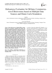 Robustness Evaluation for Military Communi-cation Effectiveness based on Multiple Data Sources and Monte Carlo Simulation