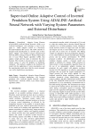 Supervised Online Adaptive Control of Inverted Pendulum System Using ADALINE Artificial Neural Network with Varying System Parameters and External Disturbance