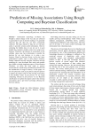 Prediction of Missing Associations Using Rough Computing and Bayesian Classification