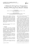 A Method for Solving Fuzzy Transportation Problem (FTP) using Fuzzy Russell's Method