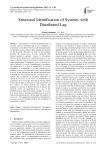Structural Identification of Systems with Distributed Lag
