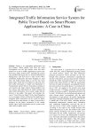 Integrated Traffic Information Service System for Public Travel Based on Smart Phones Applications: A Case in China