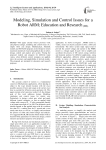 Modeling, Simulation and Control Issues for a Robot ARM; Education and Research (III)