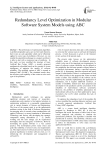 Redundancy Level Optimization in Modular Software System Models using ABC