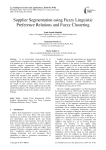 Supplier Segmentation using Fuzzy Linguistic Preference Relations and Fuzzy Clustering