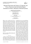 Optimal Placement and Sizing of Capacitor and Power-Electronic Interfaced Distributed Generation in Heavy Harmonic Polluted Systems