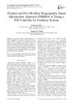 Predator and Prey Modified Biogeography Based Optimization Approach (PMBBO) in Tuning a PID Controller for Nonlinear Systems
