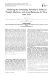 Modeling the Scheduling Problem of Identical Parallel Machines with Load Balancing by Time Petri Nets