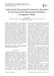 Individually Directional Evolutionary Algorithm for Solving Global Optimization Problems-Comparative Study