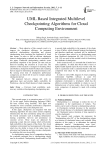 UML Based Integrated Multilevel Checkpointing Algorithms for Cloud Computing Environment