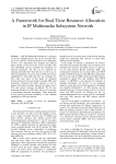 A Framework for Real-Time Resource Allocation in IP Multimedia Subsystem Network