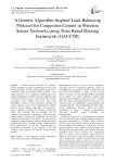 A Genetic Algorithm Inspired Load Balancing Protocol for Congestion Control in Wireless Sensor Networks using Trust Based Routing Framework (GACCTR)