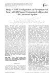 Study of ANN Configuration on Performance of Smart MIMO Channel Estimation for Downlink LTE-Advanced System