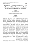 Optimization of Value of Parameters in Ad-hoc on Demand Multipath Distance Vector Routing Using Magnetic Optimization Algorithm