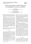 Predict Link Failure in AODV Protocol to provide Quality of Service in MANET