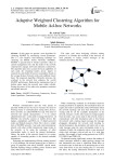 Adaptive Weighted Clustering Algorithm for Mobile Ad-hoc Networks
