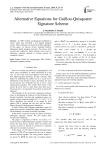 Alternative Equations for Guillou-Quisquater Signature Scheme