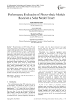 Performance Evaluation of Photovoltaic Models Based on a Solar Model Tester