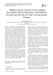 MIMO Capacity Analysis Using Adaptive Semi Blind Channel Estimation with Modified Precoder and Decoder for Time Varying Spatial Channel