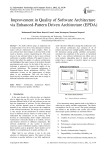 Improvement in Quality of Software Architecture via Enhanced-Pattern Driven Architecture (EPDA)