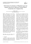 Performance Evaluation of Mamdani-type and Sugeno-type Fuzzy Inference System Based Controllers for Computer Fan