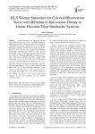 RLS Wiener Smoother for Colored Observation Noise with Relation to Innovation Theory in Linear Discrete-Time Stochastic Systems