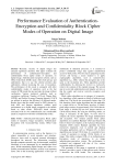 Performance Evaluation of Authentication-Encryption and Confidentiality Block Cipher Modes of Operation on Digital Image