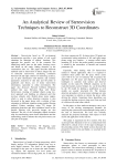 An Analytical Review of Stereovision Techniques to Reconstruct 3D Coordinates