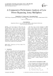A Comparative Performance Analysis of Low Power Bypassing Array Multipliers