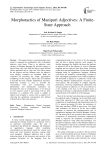 Morphotactics of Manipuri Adjectives: A Finite-State Approach