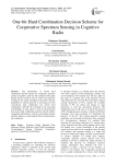 One-bit Hard Combination Decision Scheme for Cooperative Spectrum Sensing in Cognitive Radio