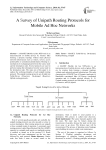 A Survey of Unipath Routing Protocols for Mobile Ad Hoc Networks