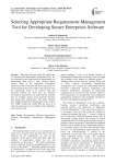Selecting Appropriate Requirements Management Tool for Developing Secure Enterprises Software