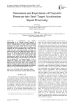 Simulation and Experiment of Projectile Penetrate into Steel Target Acceleration Signal Processing