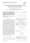 The Aggregate Homotopy Method for Multi-objective Max-min Problems