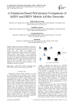 A Simulation Based Performance Comparison of AODV and DSDV Mobile Ad Hoc Networks