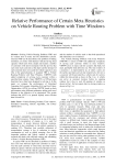 Relative Performance of Certain Meta Heuristics on Vehicle Routing Problem with Time Windows