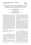 Unifying the Access Control Mechanism for the Enterprises Using XACML Policy Levels
