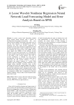 A Loose Wavelet Nonlinear Regression Neural Network Load Forecasting Model and Error Analysis Based on SPSS