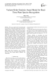 Variant-Order Statistics based Model for Real-Time Plant Species Recognition