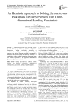 An Heuristic Approach to Solving the one-to-one Pickup and Delivery Problem with Three-dimensional Loading Constraints