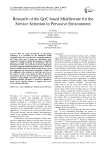 Research of the QoC based Middleware for the Service Selection in Pervasive Environment