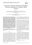 Cooperative Spectrum Sensing and Weighted-Clustering Algorithm for Cognitive Radio Network