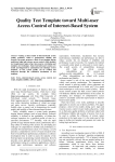 Quality Test Template toward Multi-user Access Control of Internet-Based System