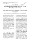 A Survey on PARATREE and SUSVD Decomposition Techniques and Their Use in Array Signal Processing