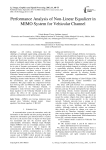 Performance Analysis of Non-Linear Equalizer in MIMO System for Vehicular Channel