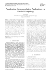 Accelerating Cross-correlation Applications via Parallel Computing